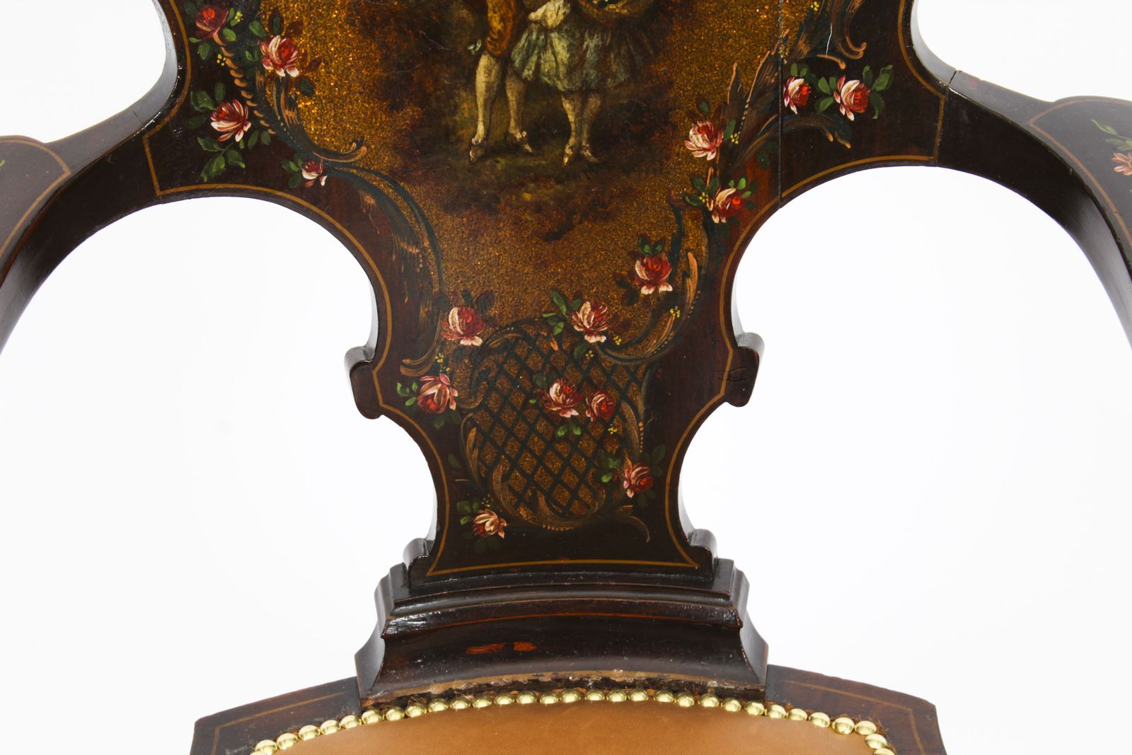 Antique French Vernis Martin Salon Open Armchair Druce & Co 19th Century photo vinterior