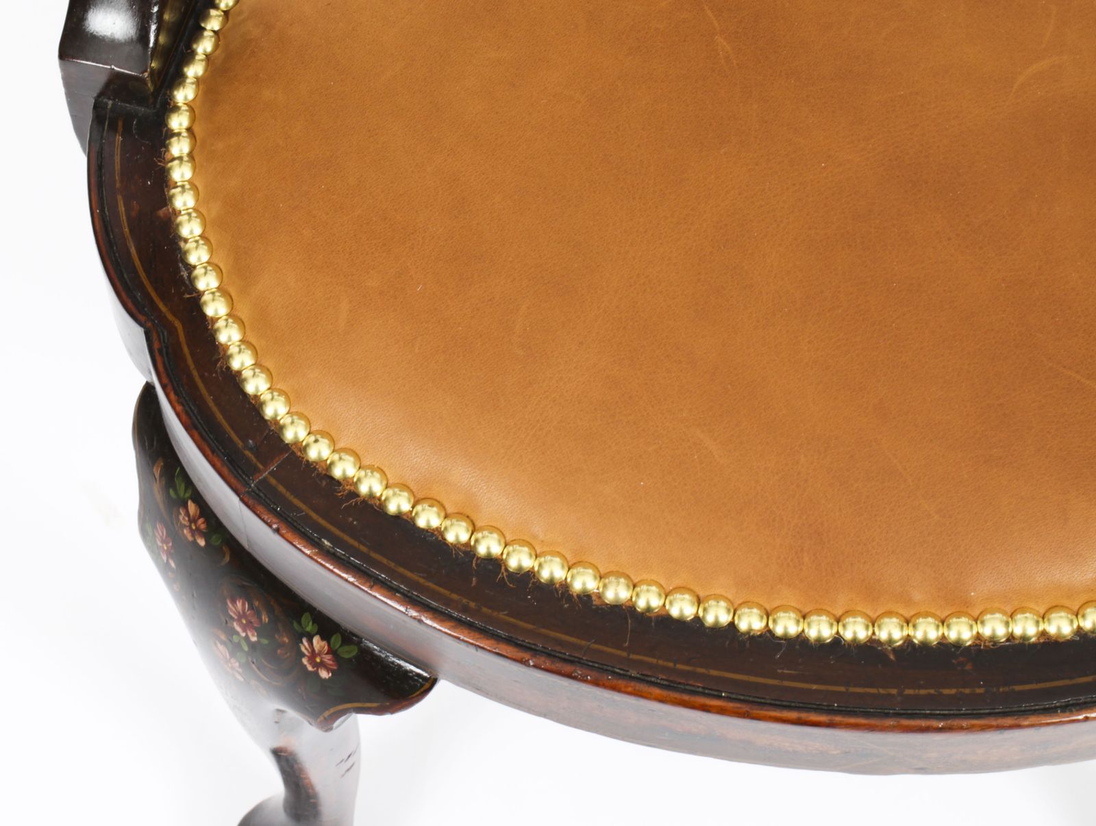 Antique French Vernis Martin Salon Open Armchair Druce & Co 19th Century photo vintage
