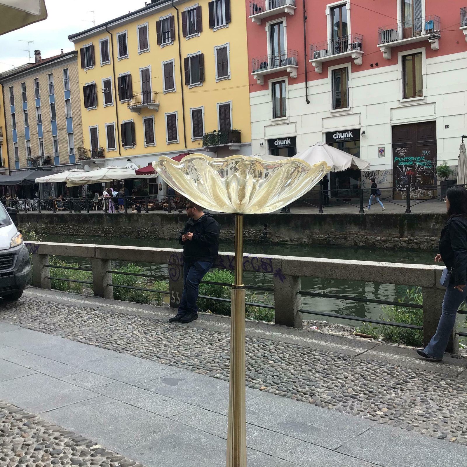 5273.0 Seguso Floor Lamp Murano Gold Glass Brass 1950 Italy photo