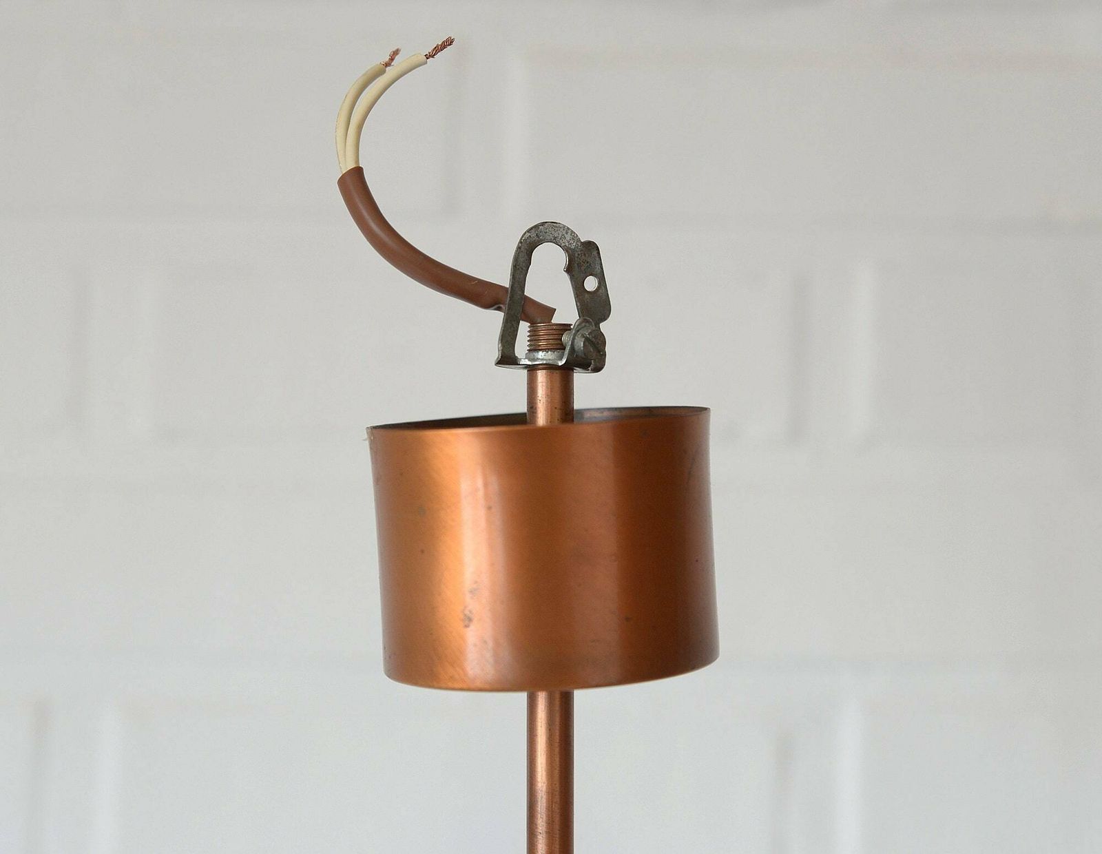 photo furniture Large Vintage Copper Pendant Lamp / 1980's Brutalist Light Fixture / Mid Century Modern Chandelier