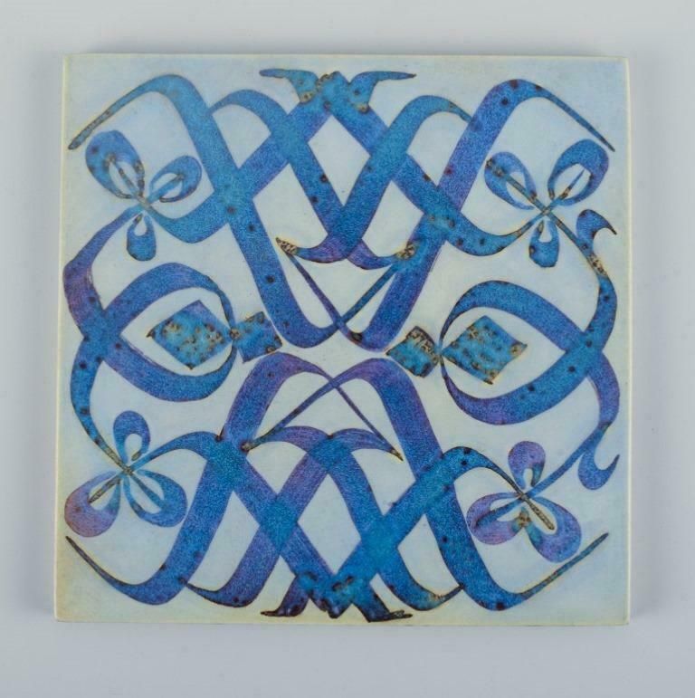 Aluminia And Royal Copenhagen, Tenera Faience. Eight Tiles. Approx. 1960s/70s