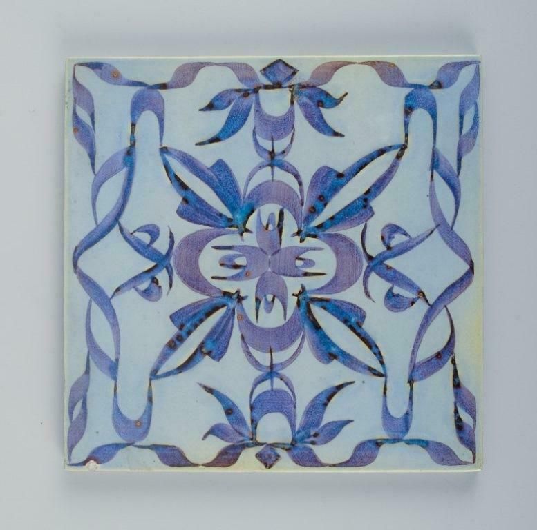Aluminia And Royal Copenhagen, Tenera Faience. Eight Tiles. Approx. 1960s/70s photo furniture