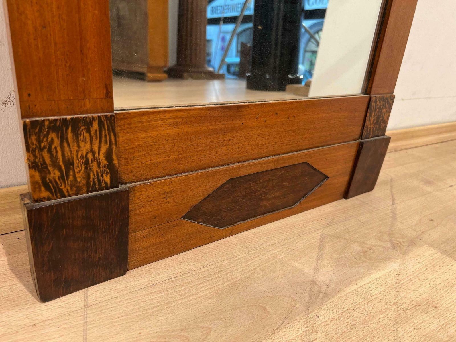 Home Decor Biedermeier Mirror, Mahogany, Birch And Thuja Roots Wood, Austria, Circa 1820 photo