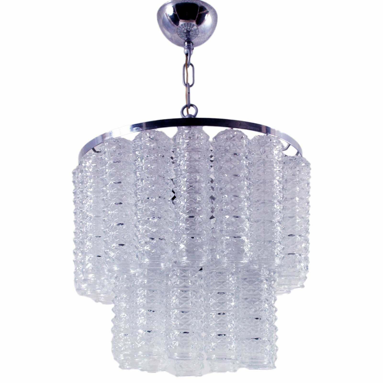 1960s Venetian Chandelier Transparent Blown Murano Glass By Venini photo 4800.0