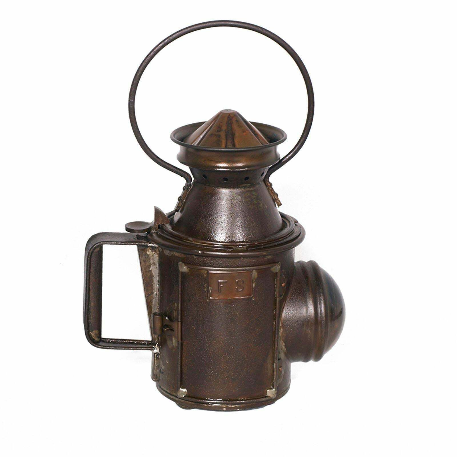 Early 20th Century Signaling Lamp White Red Green Italy Railway Still Working photo furniture