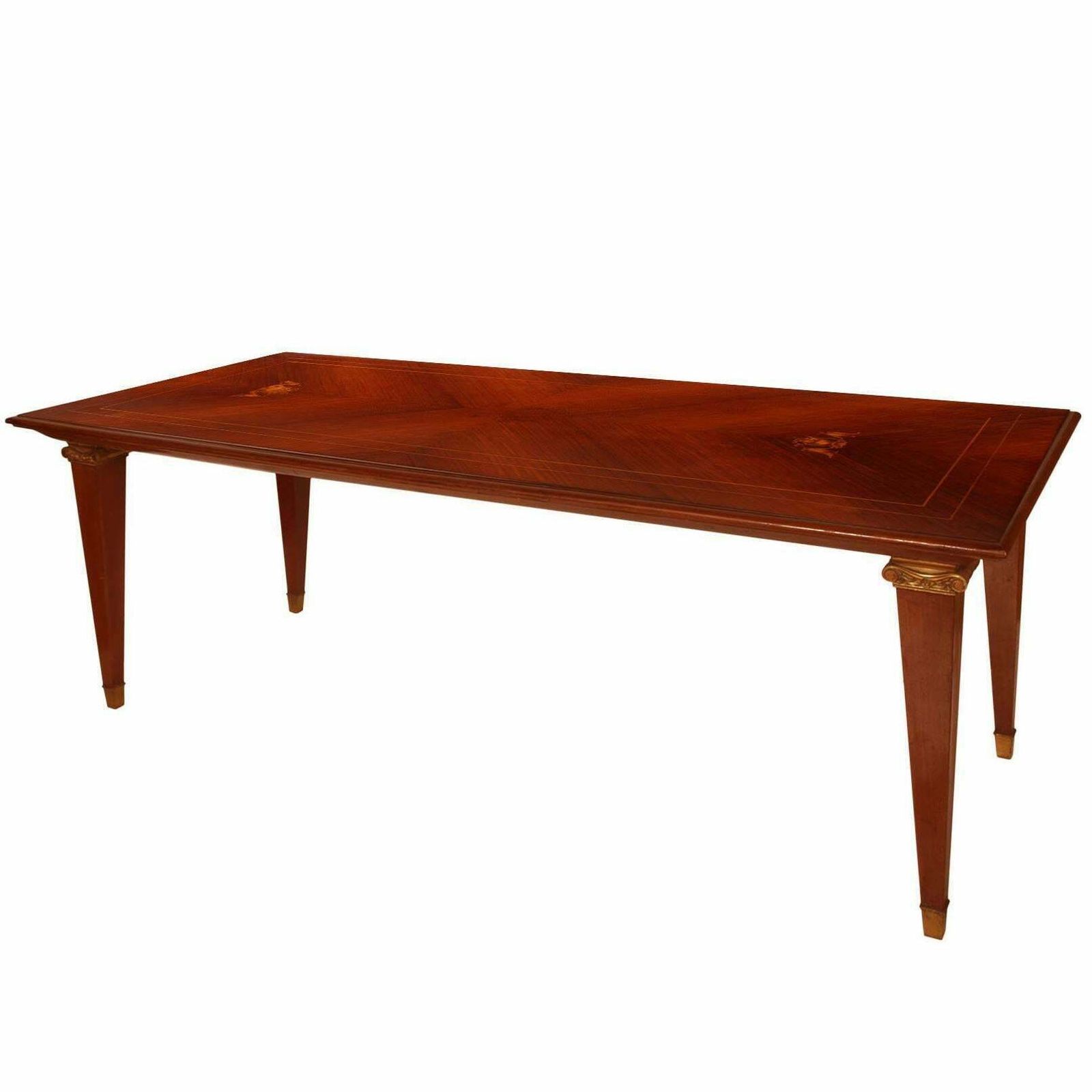 1950s Dinner Table Palazzi Dell'arte Cantù Paolo Buffa Walnut Maple Inlaid photo furniture