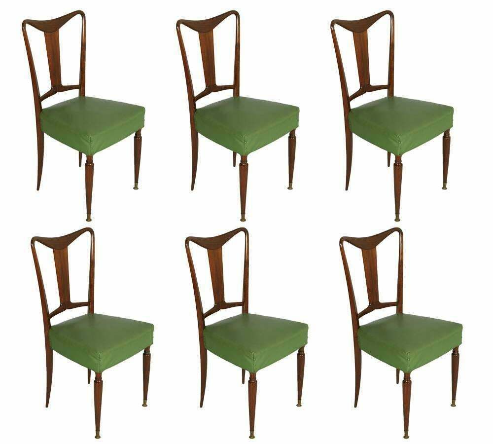 Midcentury Dining Room Table And Chairs Mahogany By Palazzi Dell'arte Cantù photo vintage