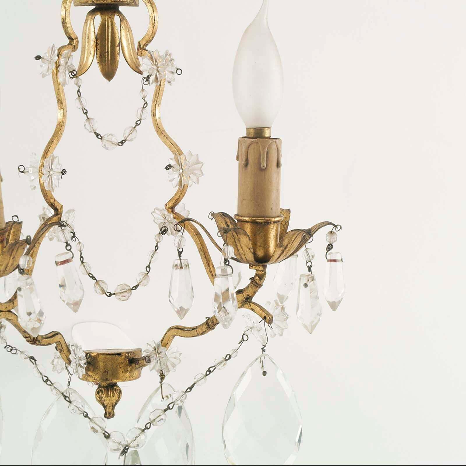 Pair Early 20th Century Maria Teresa Sconce Swarovsky Beaded From Wien photo for sale