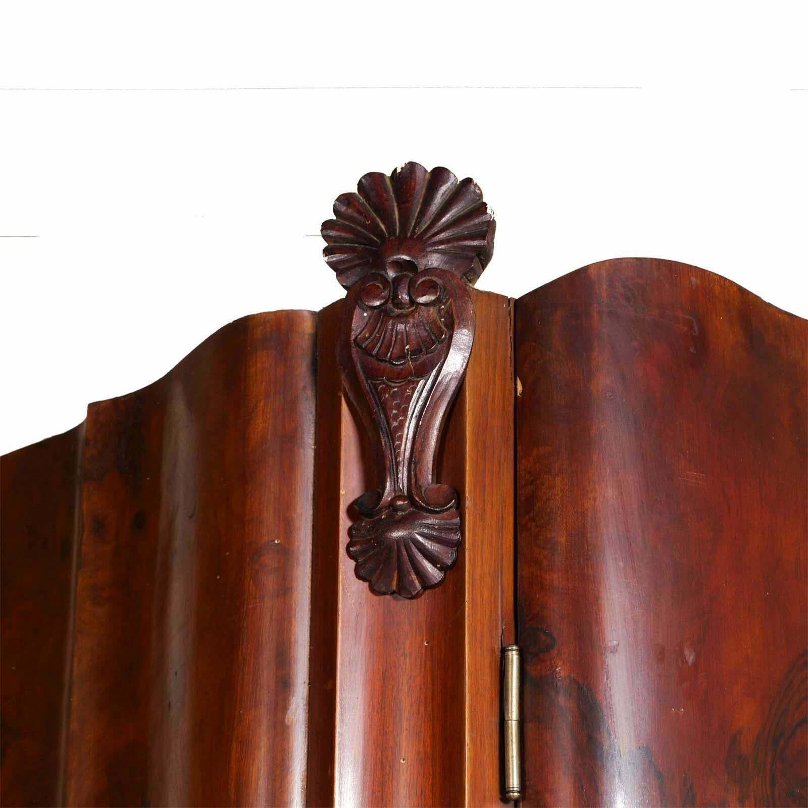 Early 20th Century Large Venetian Baroque Wardrobe In Walnut Hand Carved & Briar photo 15000.0