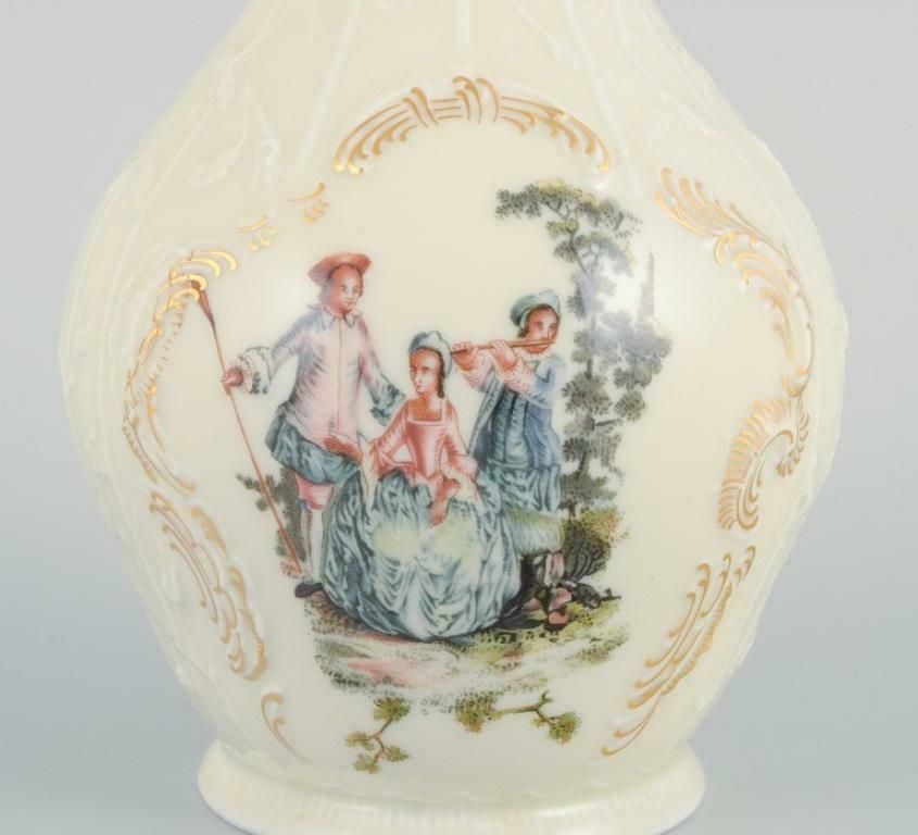 Rosenthal, Germany. "Sanssouci", Cream Coloured Vase Decorated With Figures. photo furniture