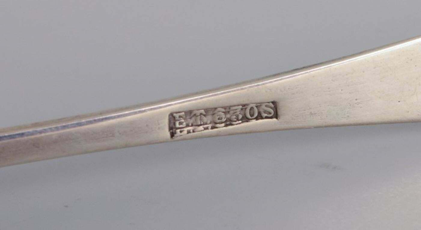 A Set Of Four Scandinavian Salt Spoons In Silver. 19th Century. photo buy