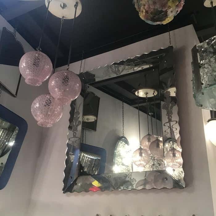 Venini Chandelier Filigrana Murano Glass 1950 Italy photo Lighting