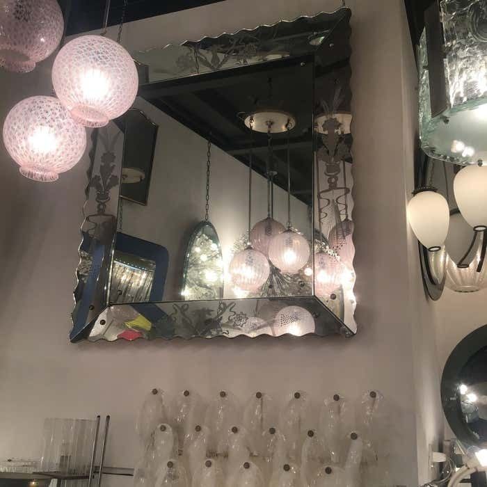 5272.0 Venini Chandelier Filigrana Murano Glass 1950 Italy photo