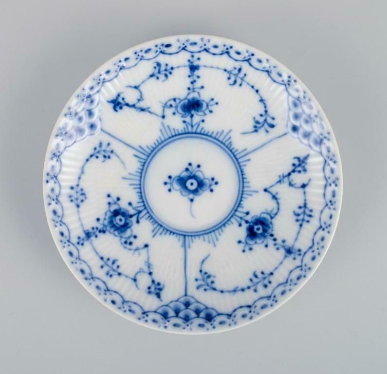 Royal Copenhagen, Blue Fluted Half Lace, Three Pairs Of Large Teacups. photo 394.0