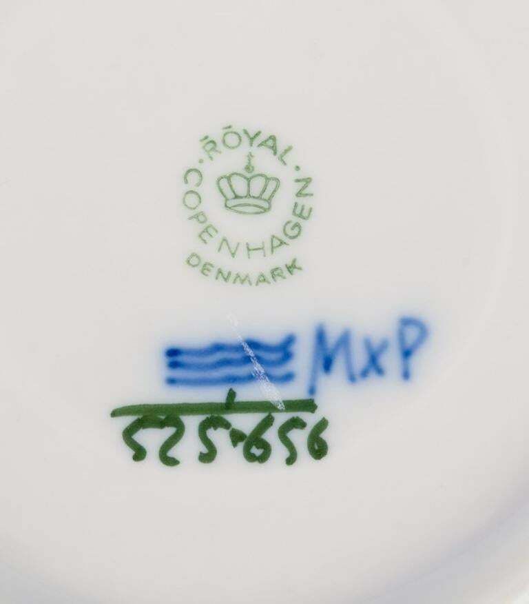 Royal Copenhagen, Blue Fluted Half Lace, Three Pairs Of Large Teacups. photo vinterior