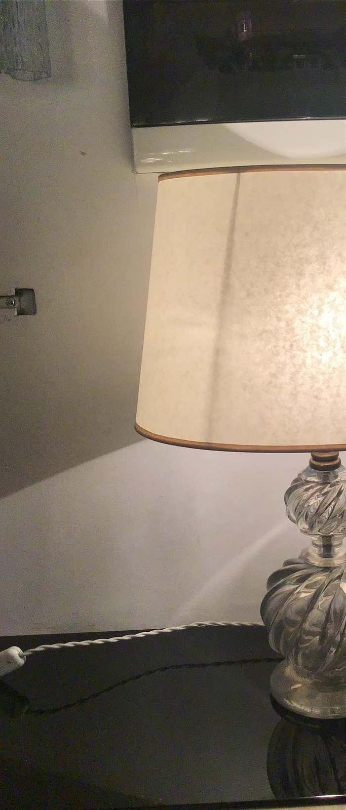 photo furniture Venini Table Lamp Murano Glass Brass Lampshade 1940 Italy