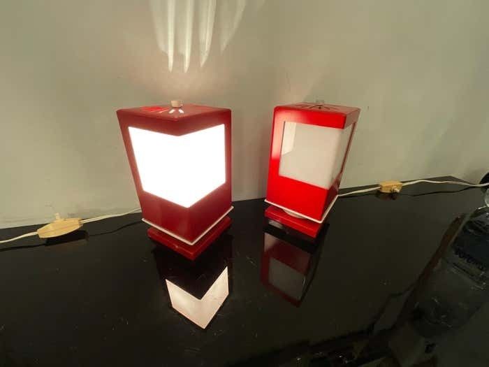 photo furniture Pair Of Space Age Lamps By Anvia, Pop Art   Holland 1970s