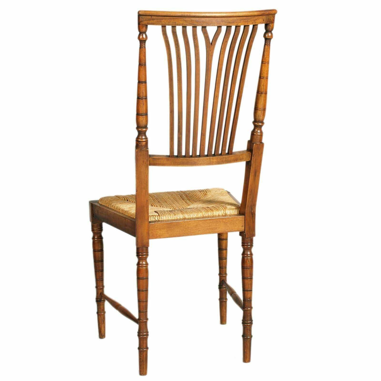 Mid Century 1960s Set Six Chairs Chiavarine By Gaetano Descalzi, Strow Seat photo furniture