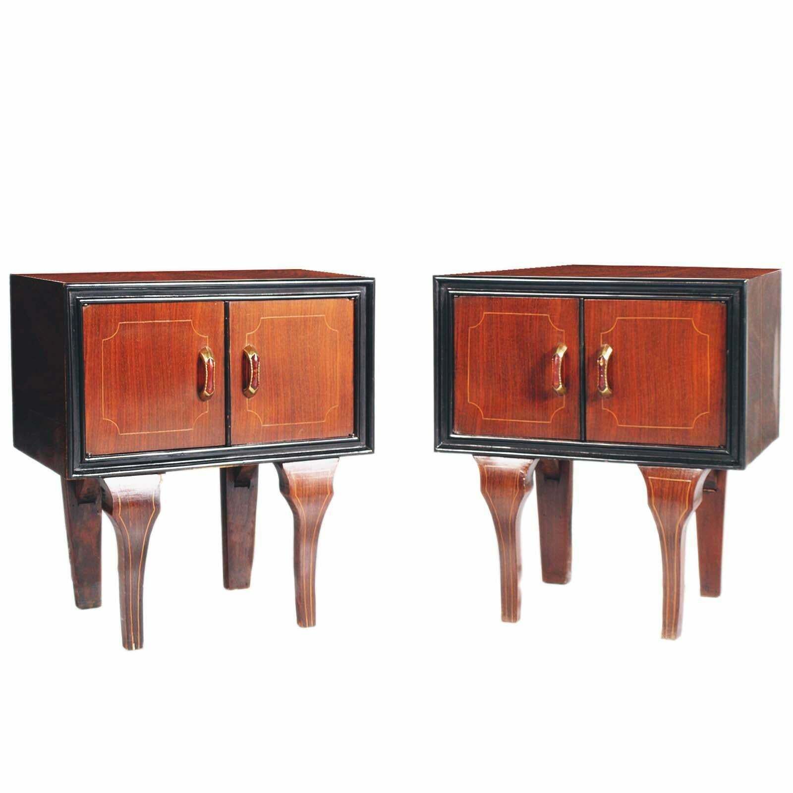 Early 20th Century Pair Of Art Decò Nightstands Tables By Testolini Venice photo furniture