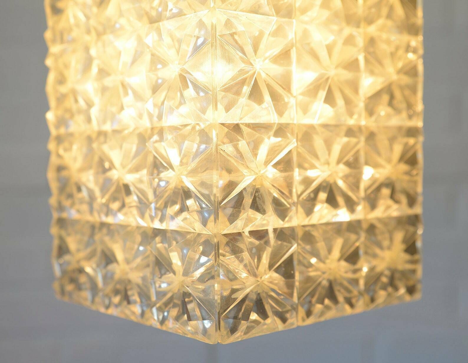 Elegant Vintage Ceiling Lamp / Acrylic Light Fixture / Mid Century Modern / Yugoslavia 1970s photo Lighting