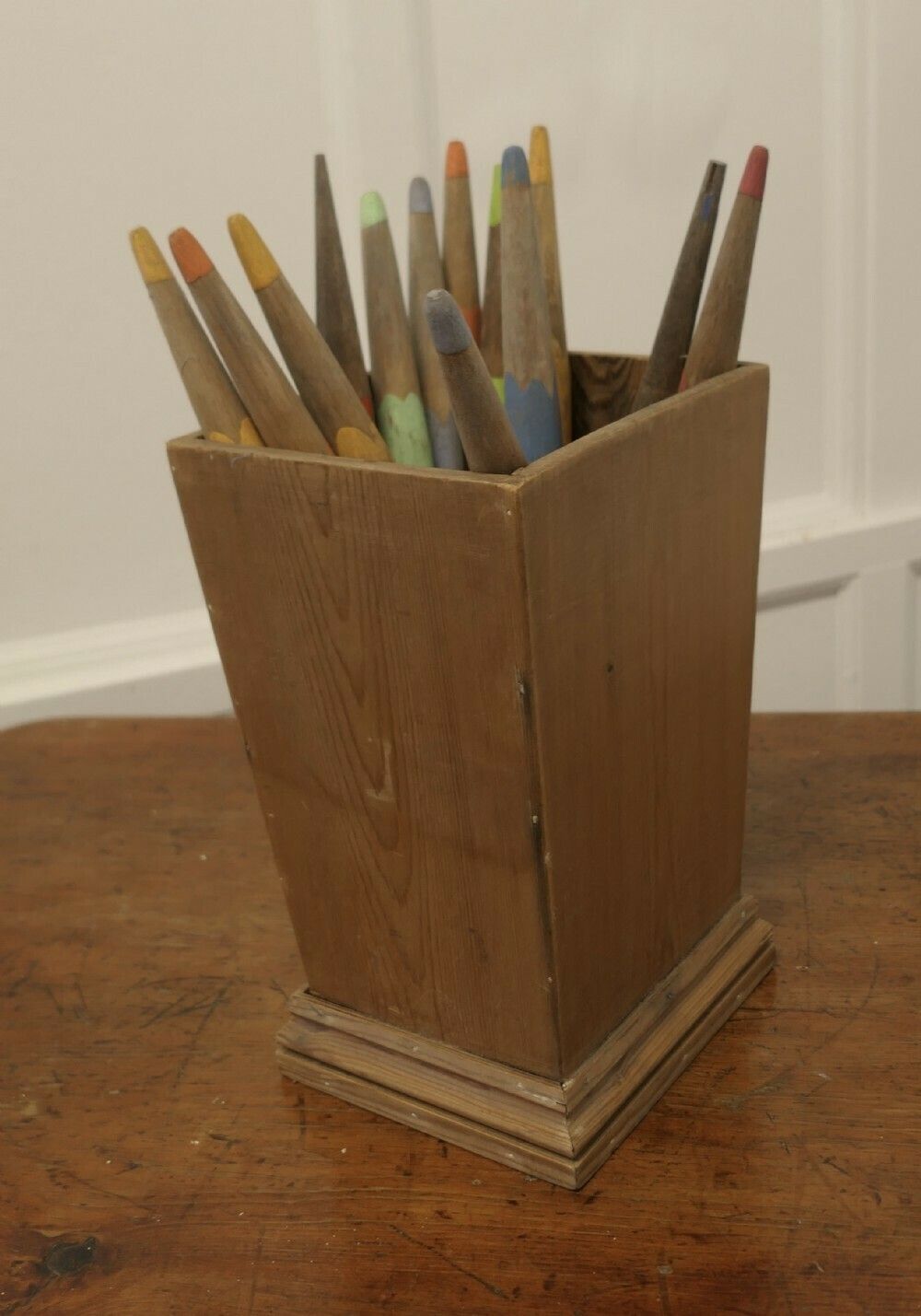 A Giant Pine Desk Tidy With Giant Pencils photo furniture