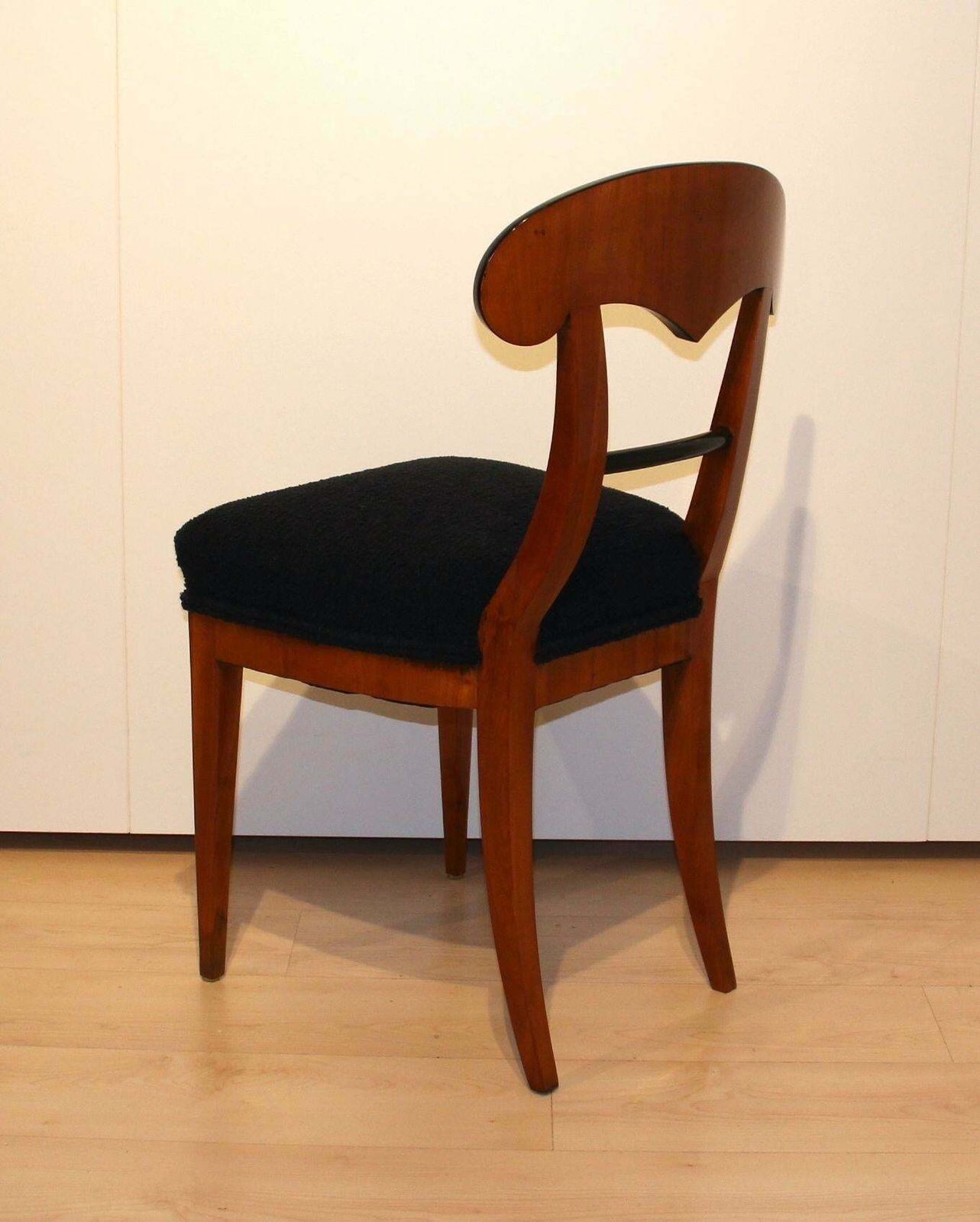 Furniture Biedermeier Shovel Chair, Cherry Veneer, South Germany Circa 1820 photo