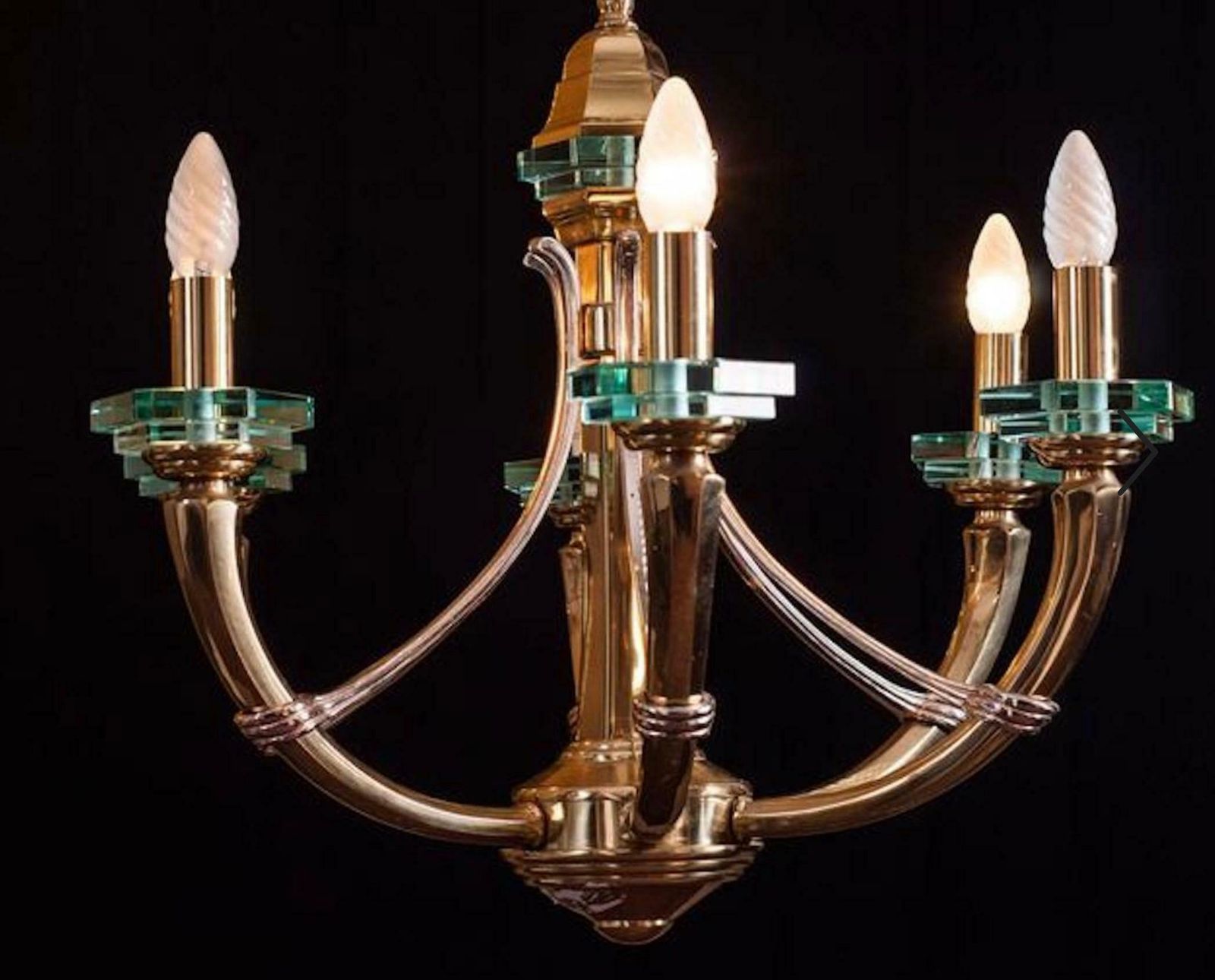 photo furniture Pair Rare "Luxuria" Italian Chandeliers Fontana Arte Style, 1960s