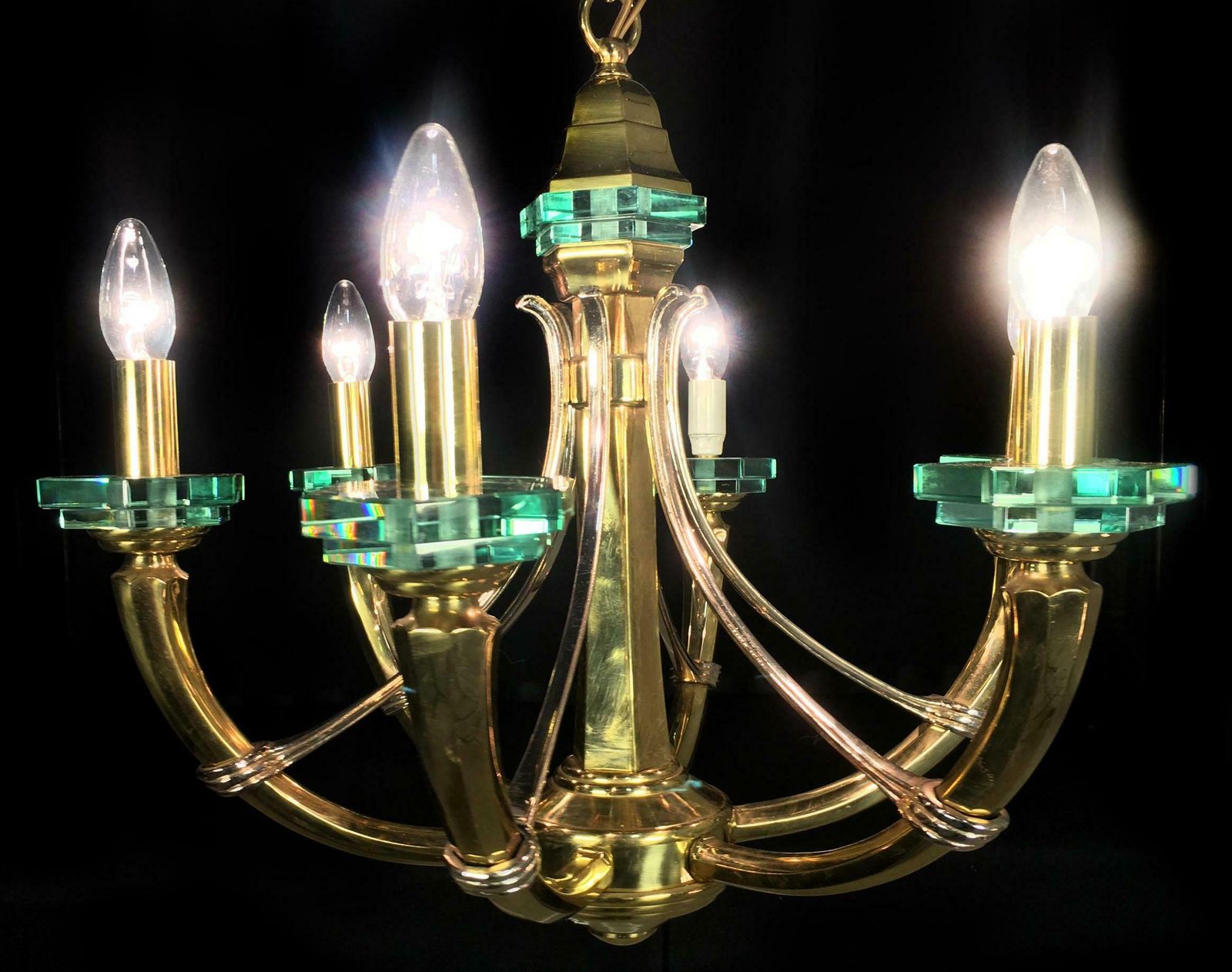 7901.0 Pair Rare "Luxuria" Italian Chandeliers Fontana Arte Style, 1960s photo