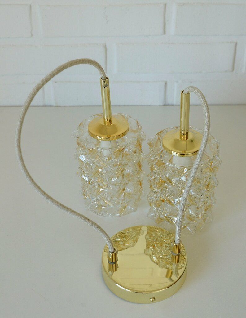 Vintage Pendant Light / Gold Hanging Lamp / Redesign Cascade Ceiling Light / Mid Century Modern / Light Fixture photo vinterior