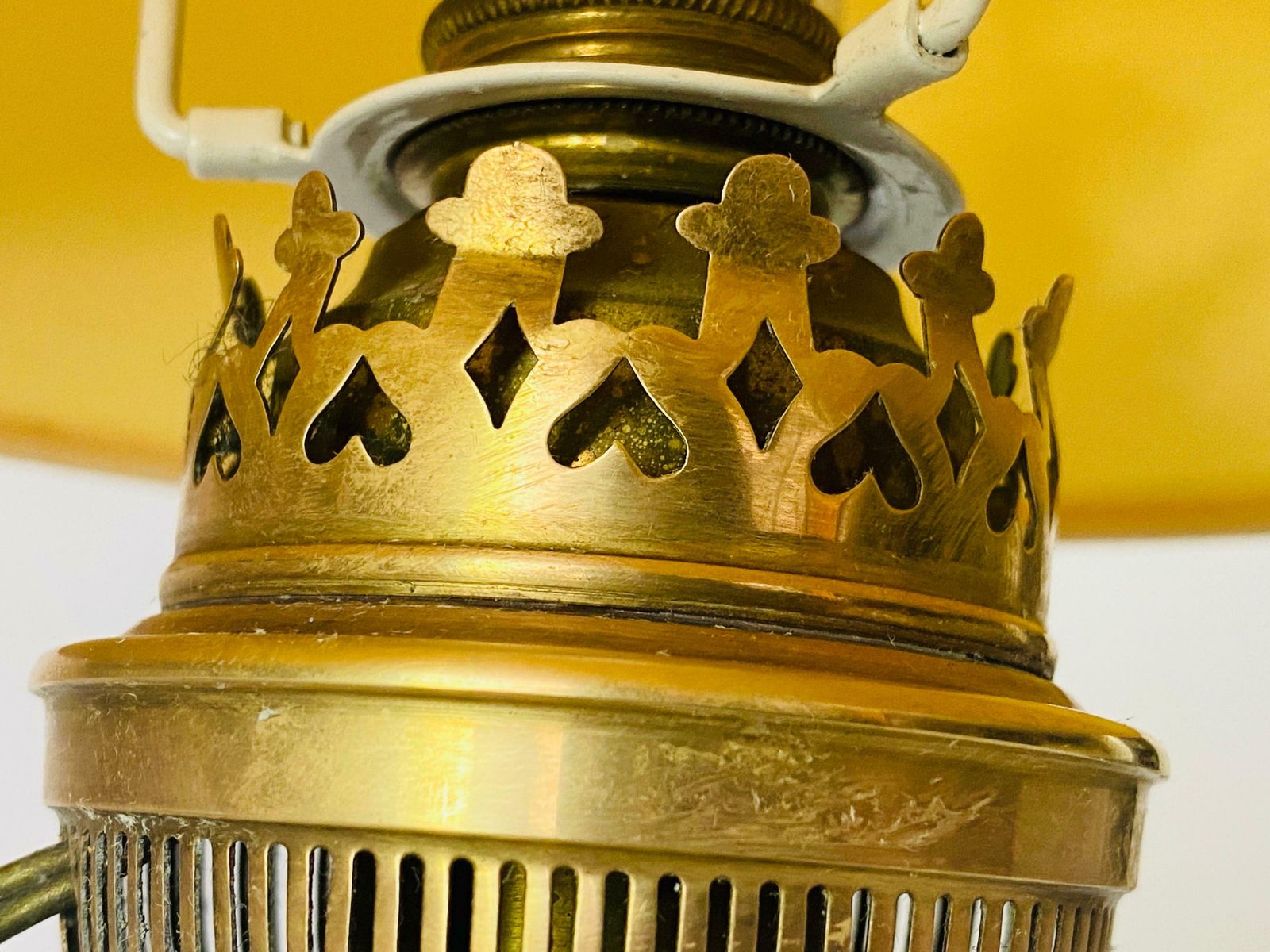 Majolica Lamp In Crackled Blue And Yellow Colour France 1960 photo vintage