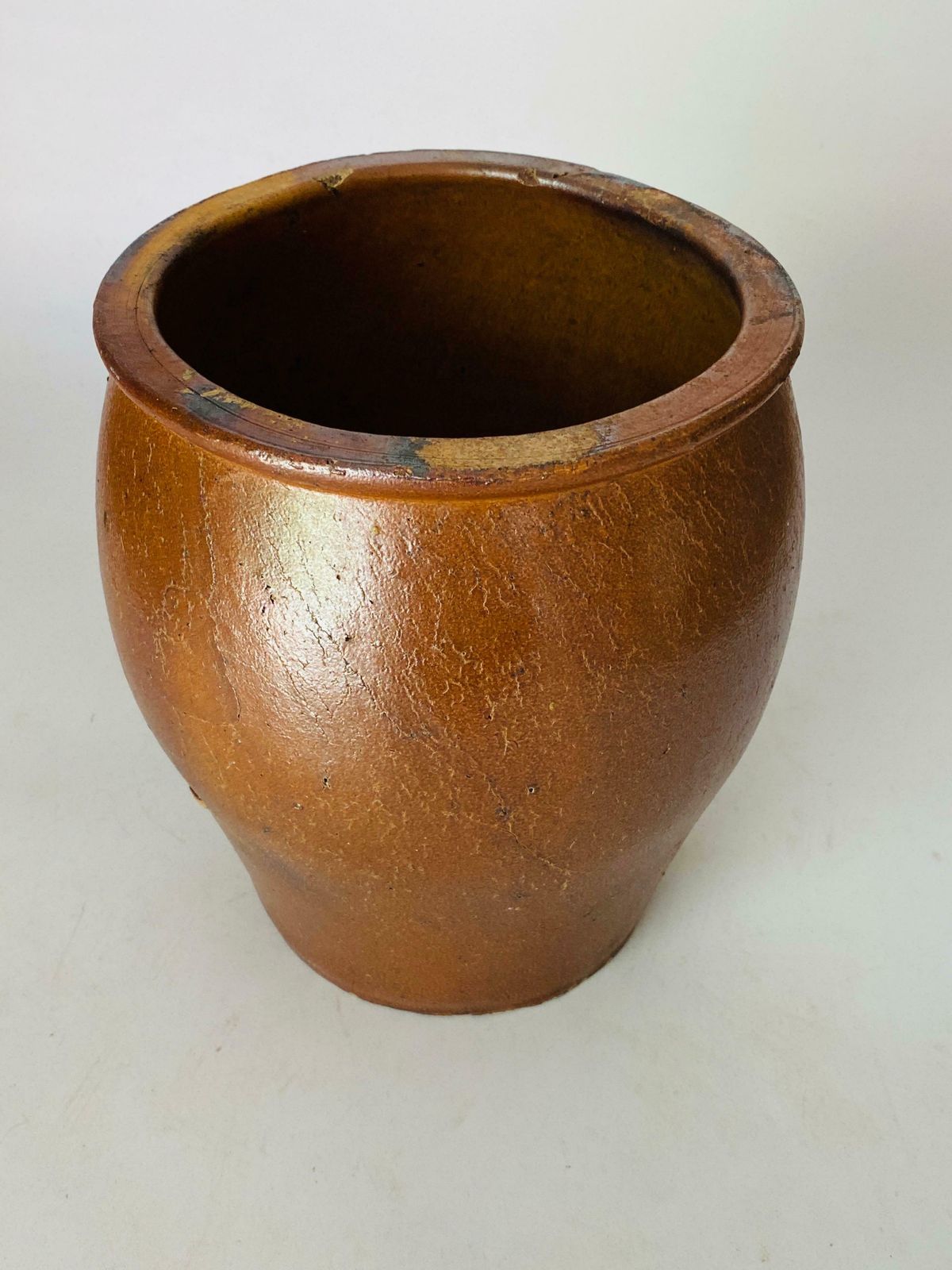 photo furniture Vintage Mid Century French Provincial Stoneware Pottery, Jar Pot