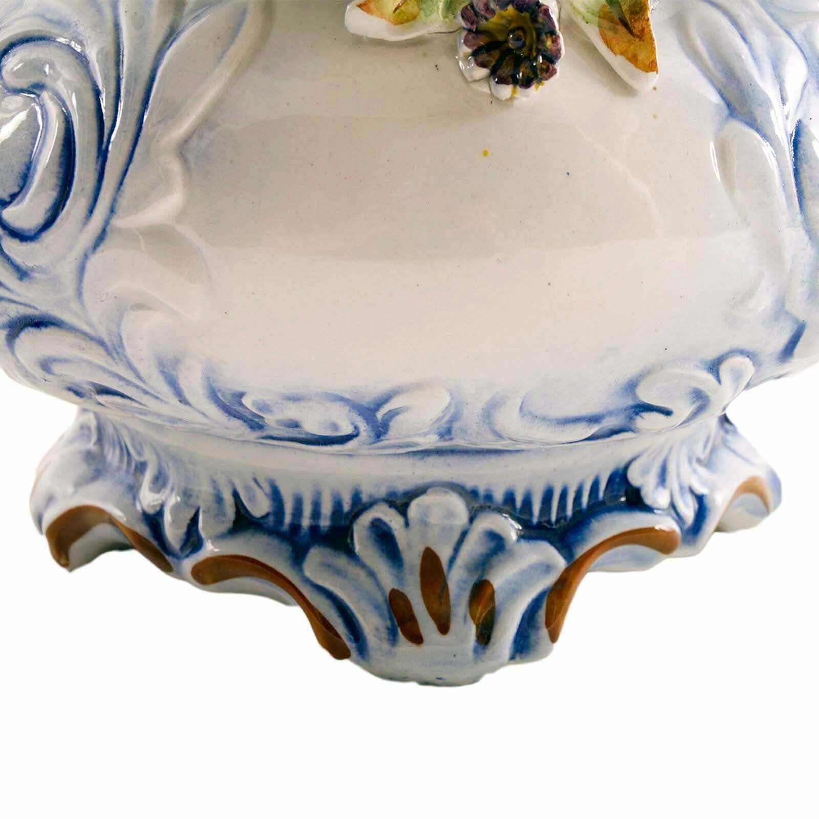 1930s Midcentury Baroque Large Italy Capodimonte Porcelain Pitcher photo 2829.68