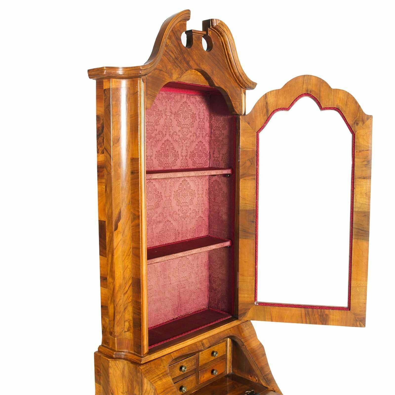 Early 20th Century Trumeau Bureau In Ferrara Walnut Briar , From Bovolone Italy photo for sale