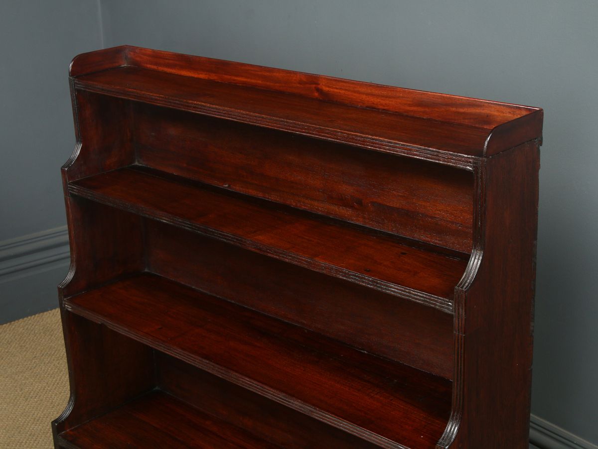 Anglo Indian Regency Style Teak Waterfall Pair Of Open Bookcases (Circa 1930) photo buy