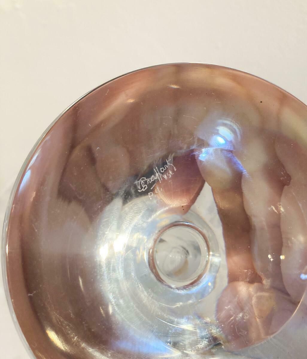 Mid Century Glass Vase By Charles Graffart For Val Saint Lambert, Belgium, 1950s photo 285.0