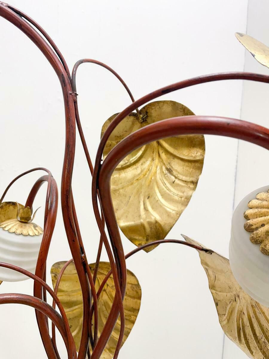 Mid Century Modern Golden Floor Lamp photo for sale