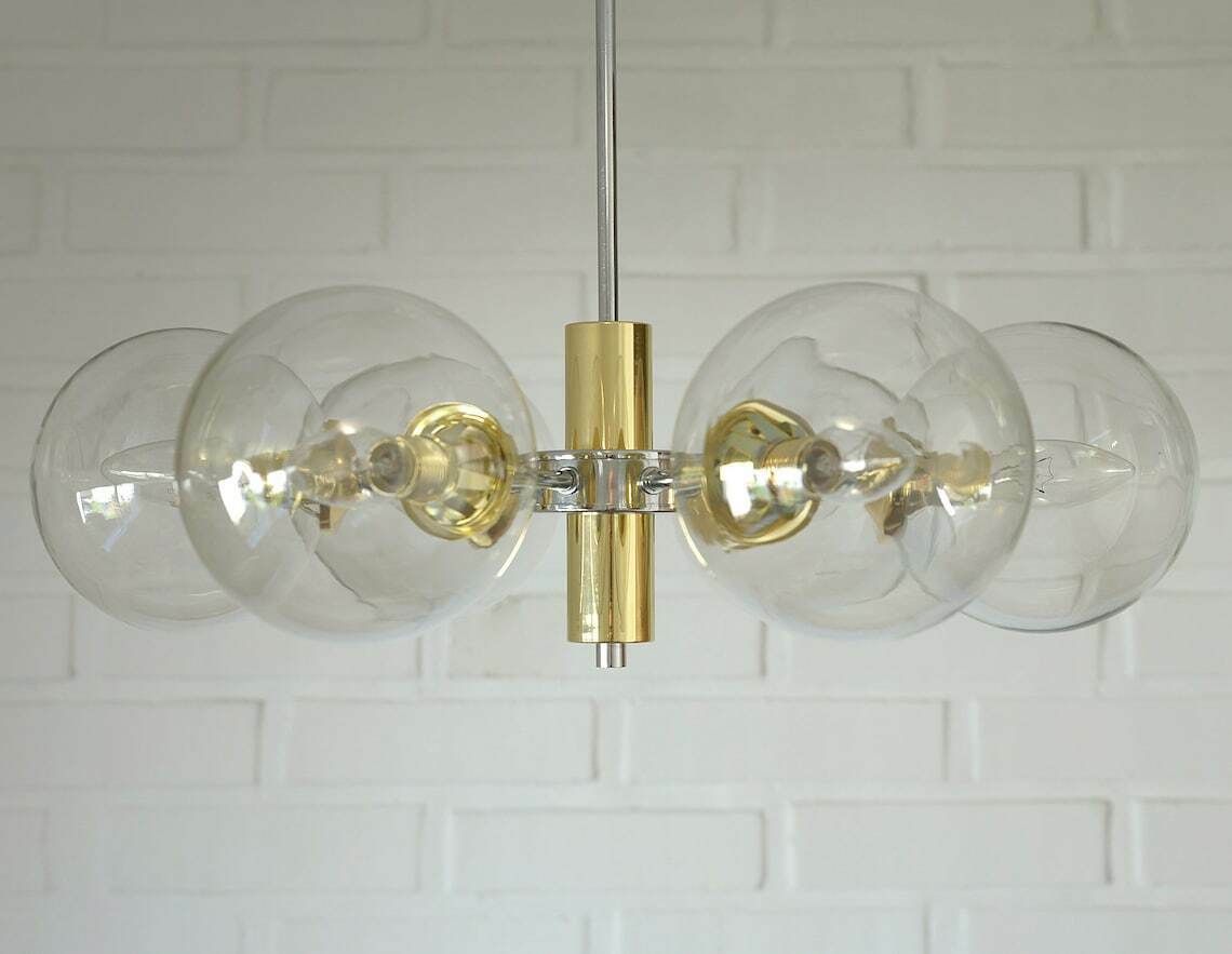 Vintage Redesign Pendant Light  Accent Lamp  Sputnik Chandelier Mid Century Modern  Ceiling Light photo vinterior