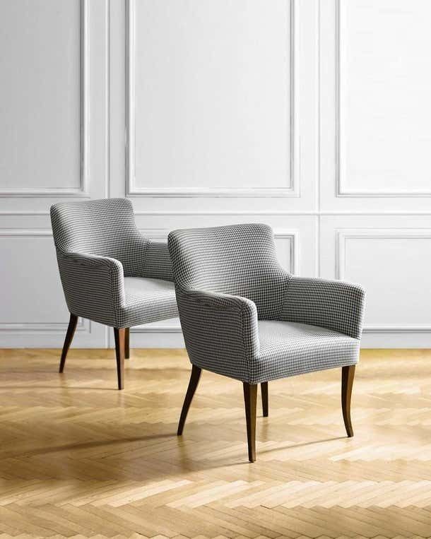 Midcentury Armchairs Reupholstered In Dedar Fabric Set Of 2 photo 3800.0