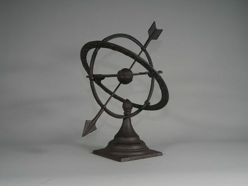 Garden Sundial Antique Design Weatherproof Garden Ornament Floor Mounted 42cm
