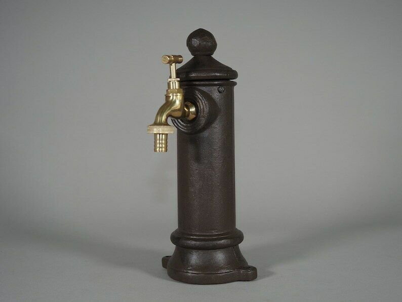 Water Column Water Pump Cast Iron Garden Fountain Antique H. 30 Cm