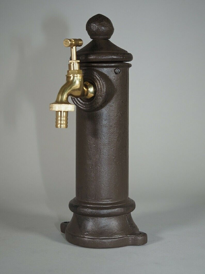 Water Column Water Pump Cast Iron Garden Fountain Antique H. 30 Cm photo vinterior