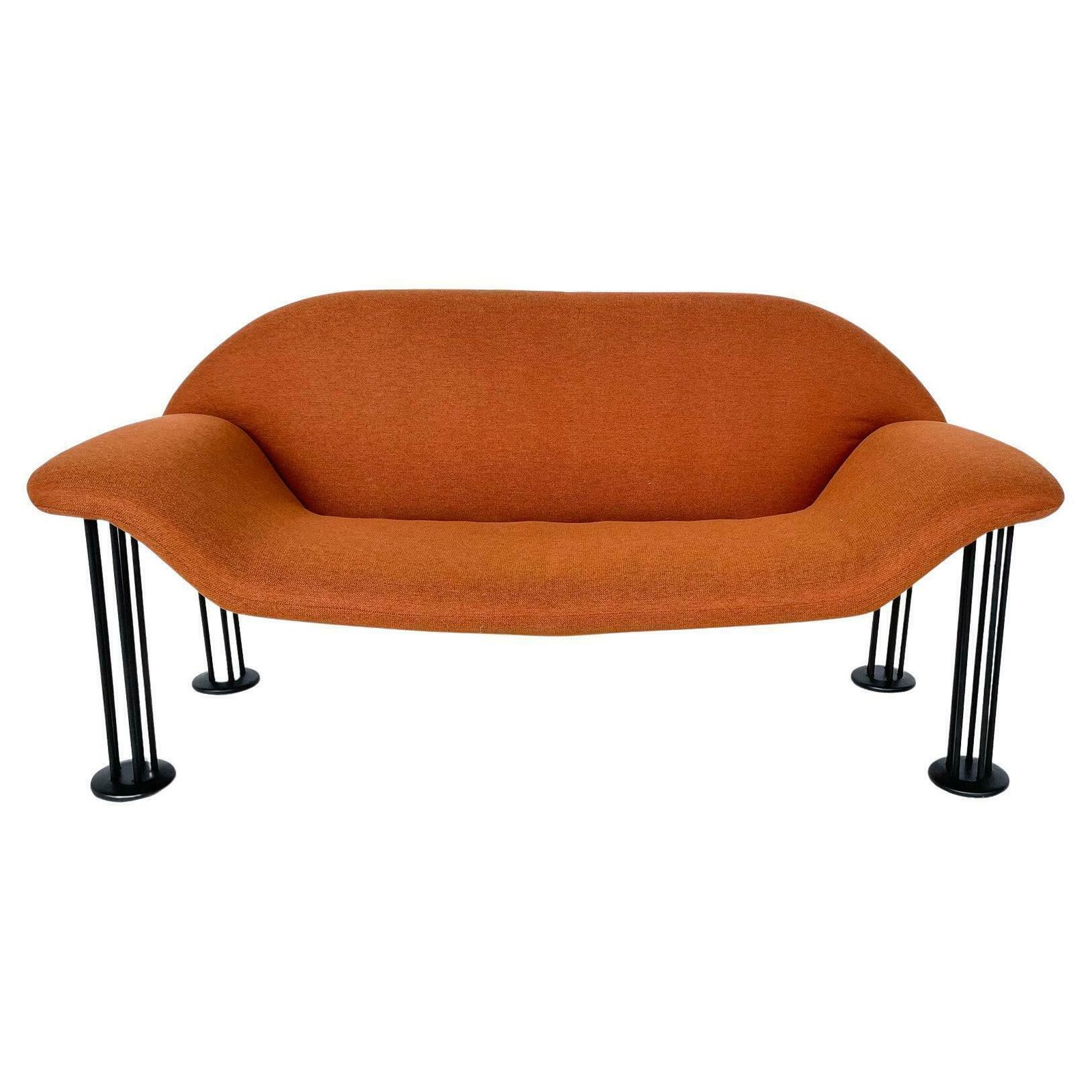 Mid Century Modern Orange Sofa By Burkhard Vogtherr For Hain + Tohme