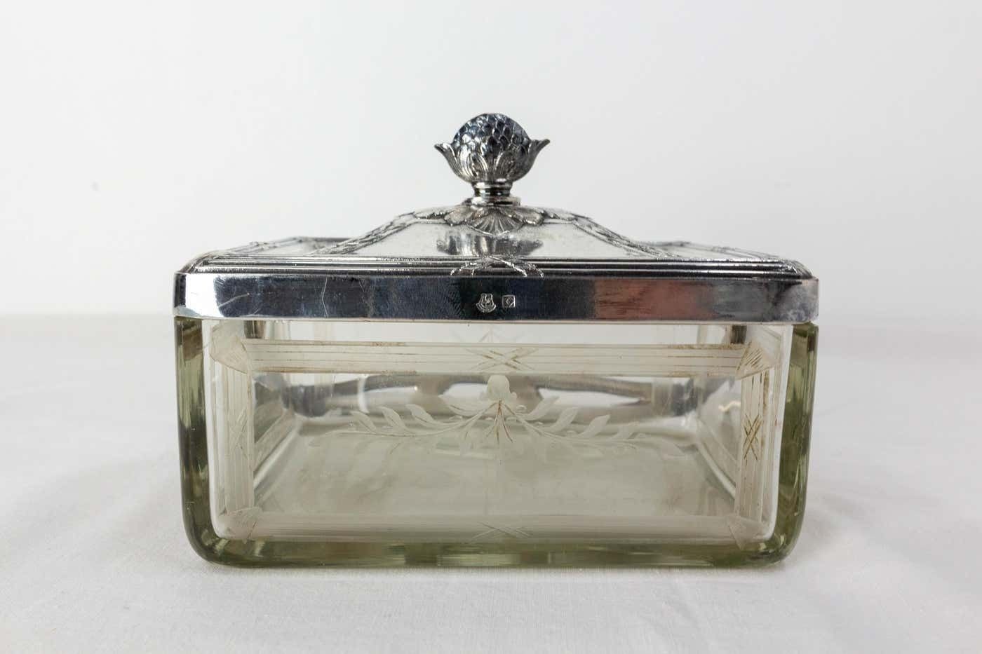 Elegant Glass And Metal Box From The Napoleon III Period photo buy