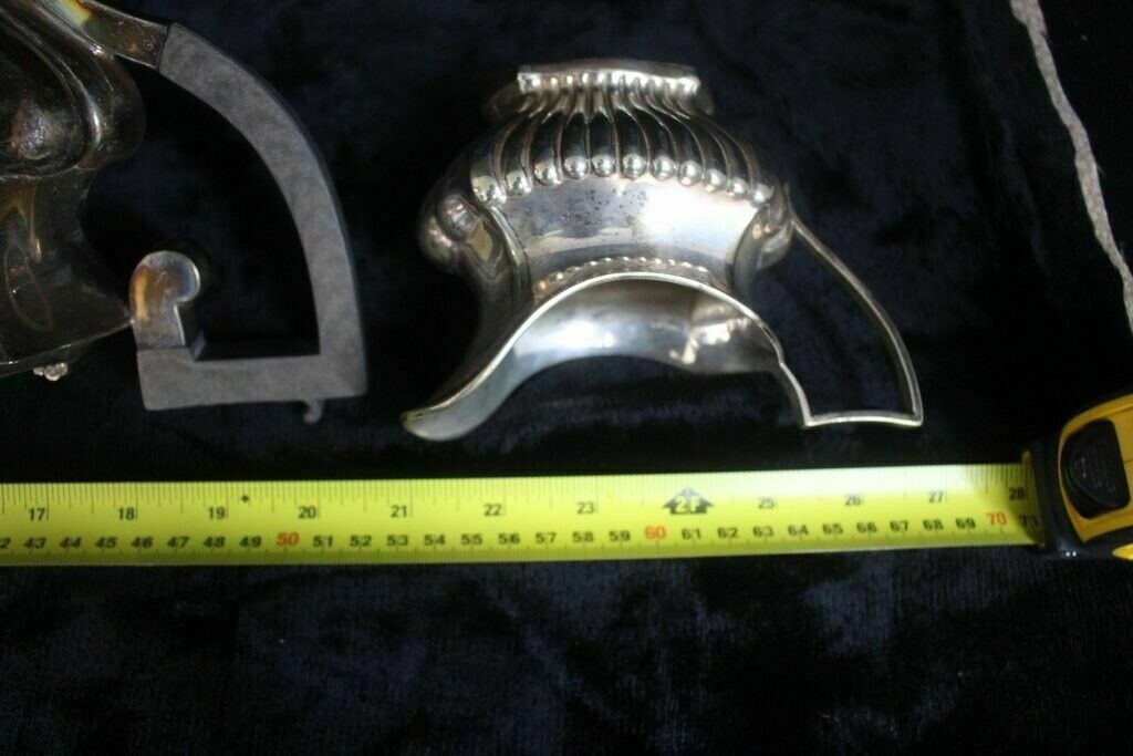 185.0 Set Of 3 Pieces Of Tea Coffee And Milk Silver Antique Serving Set photo