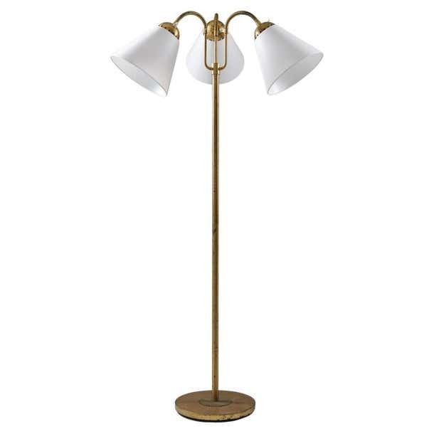 Swedish Modern Floor Lamp By Böhlmarks 1940s