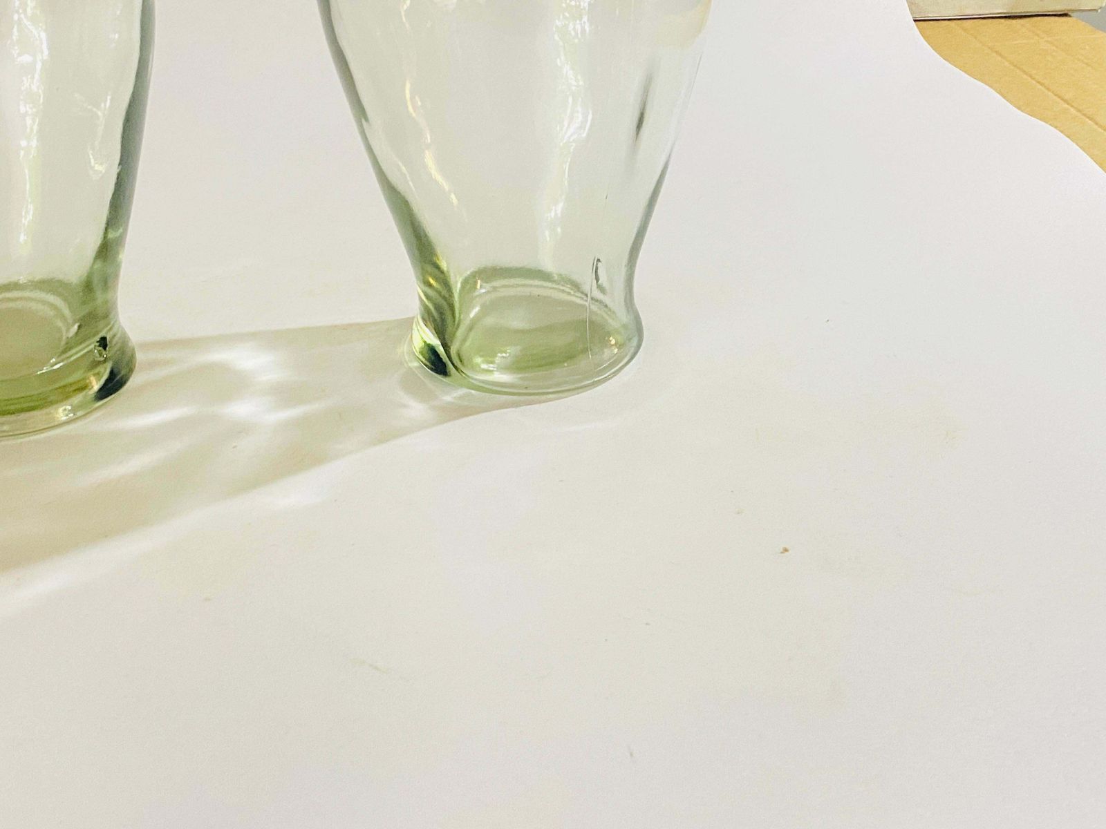 Decorative Vintage Transparen Glass Bottles In Glass, France Circa 1960 Set Of 2 photo Home Decor
