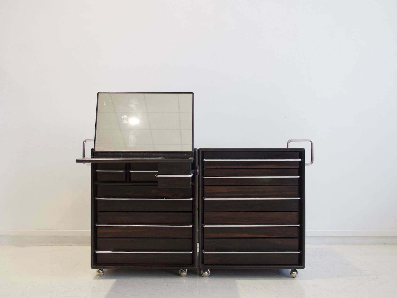 Fabio Lenci For Bernini Wood And Steel Chest Of Drawers photo vinterior
