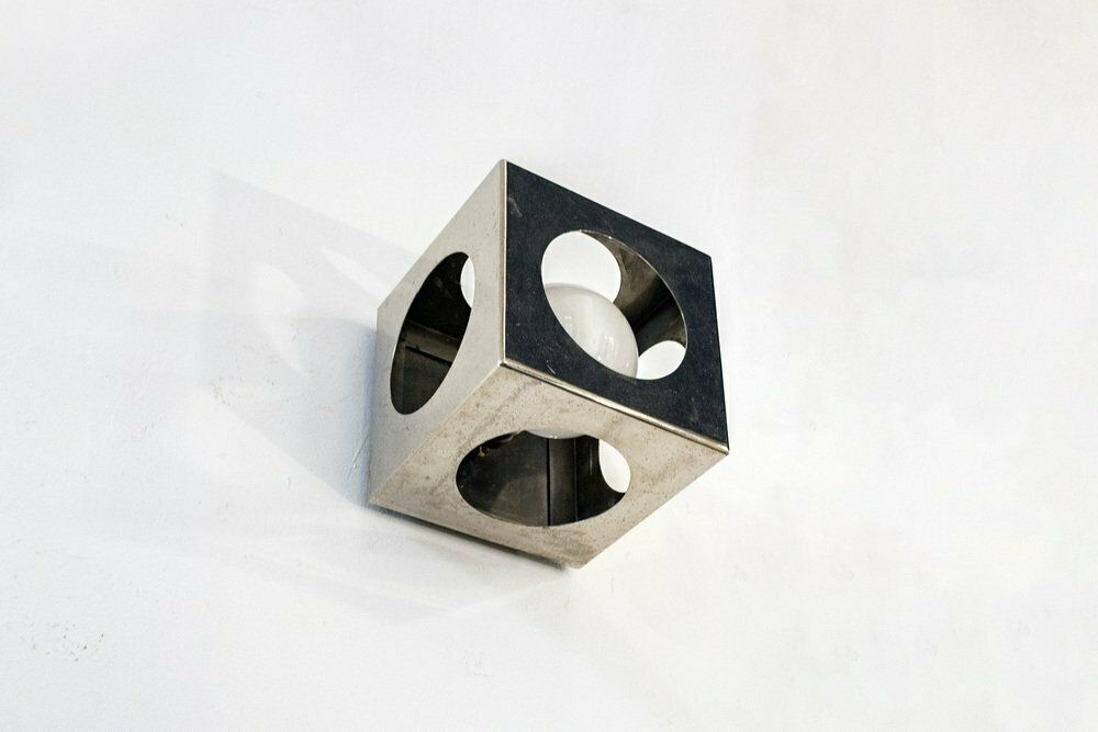 Steel Wall And Table Lamp By Reggiani, Italy, 1970s photo for sale