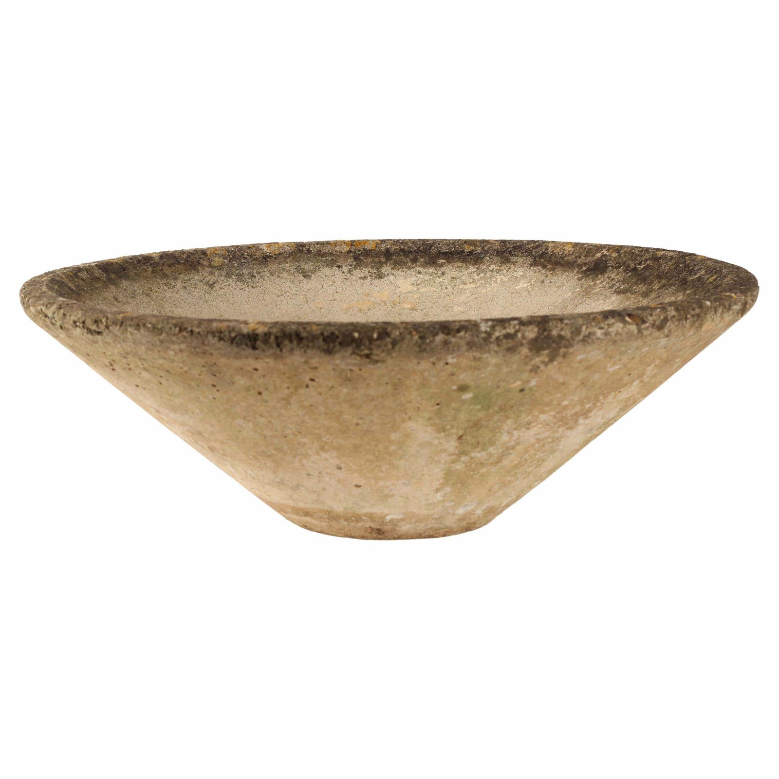 Willy Guhl Inspired Concrete Planter In Cone Shape Made In England, 1960’s