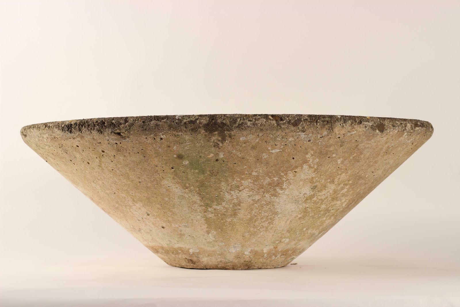 756.0 Willy Guhl Inspired Concrete Planter In Cone Shape Made In England, 1960’s photo